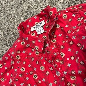 OshKosh Red Floral Button-Up Shirt